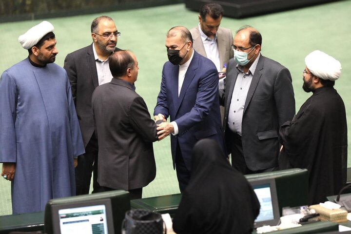 باقری کنی و امیرعبداالهیان در مجلس