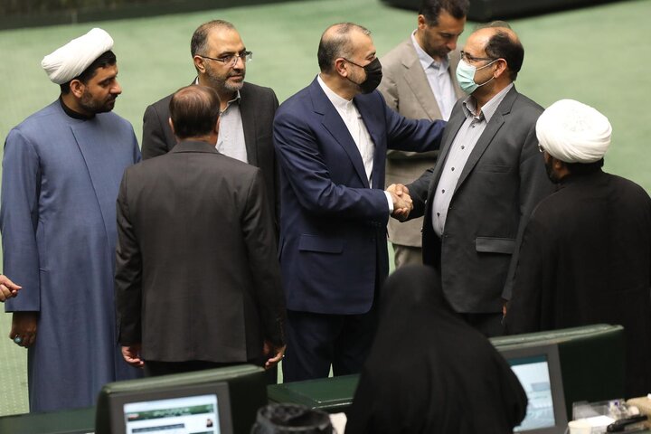 باقری کنی و امیرعبداالهیان در مجلس