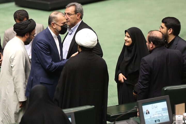 باقری کنی و امیرعبداالهیان در مجلس