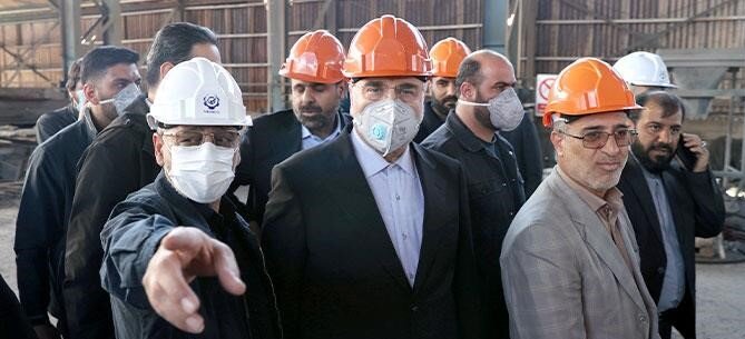 قالیباف از مجتمع فولاد زرند ایرانیان بازدید کرد