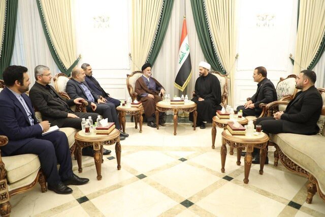 دیدار هیات پارلمانی ایران با دبیرکل جنبش عصائب اهل الحق عراق